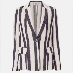 FRAME Linen Stripe Blazer